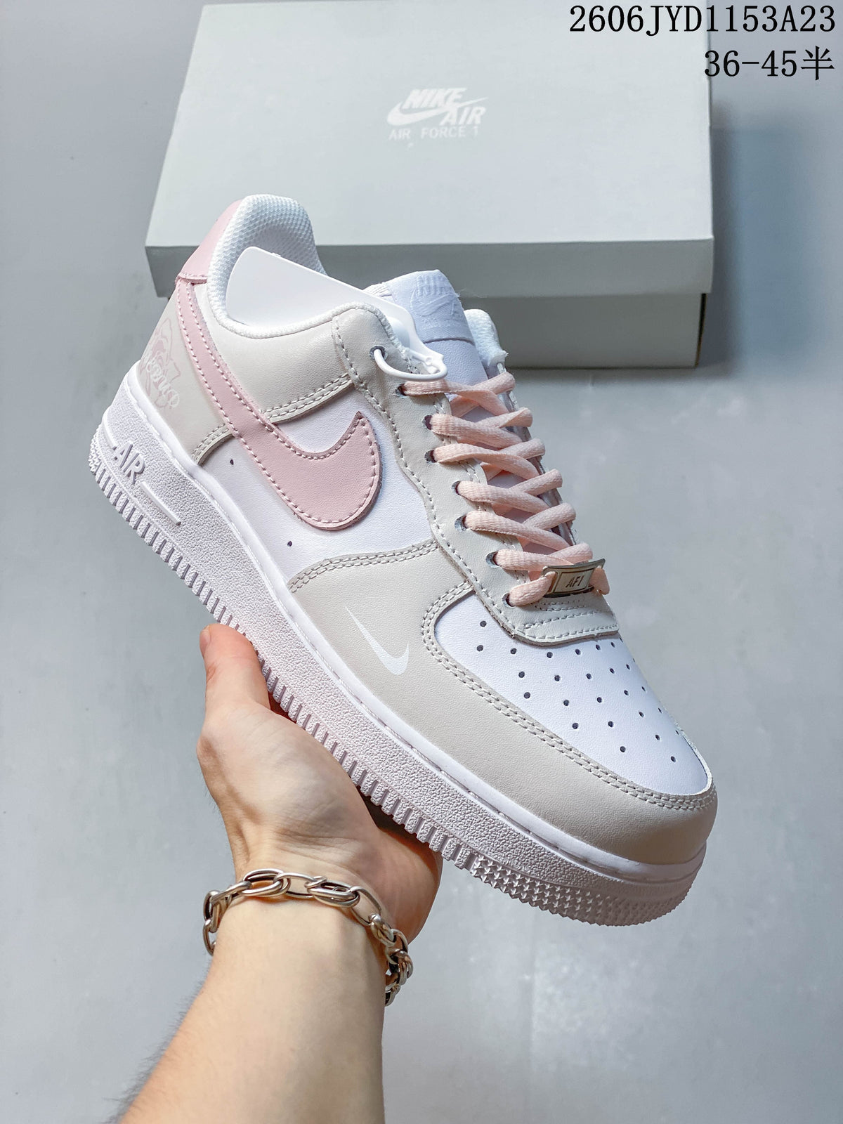 Nike Air Force 1 Low Sneakers White Pink