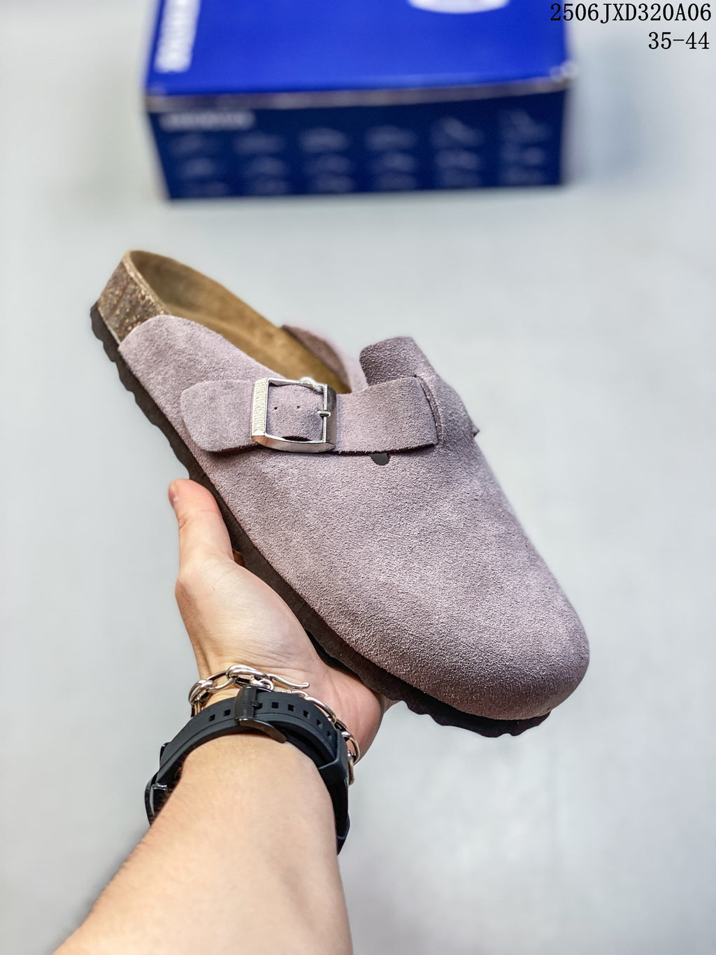 Birkenstock Boston-Style Suede Clog in Mauve