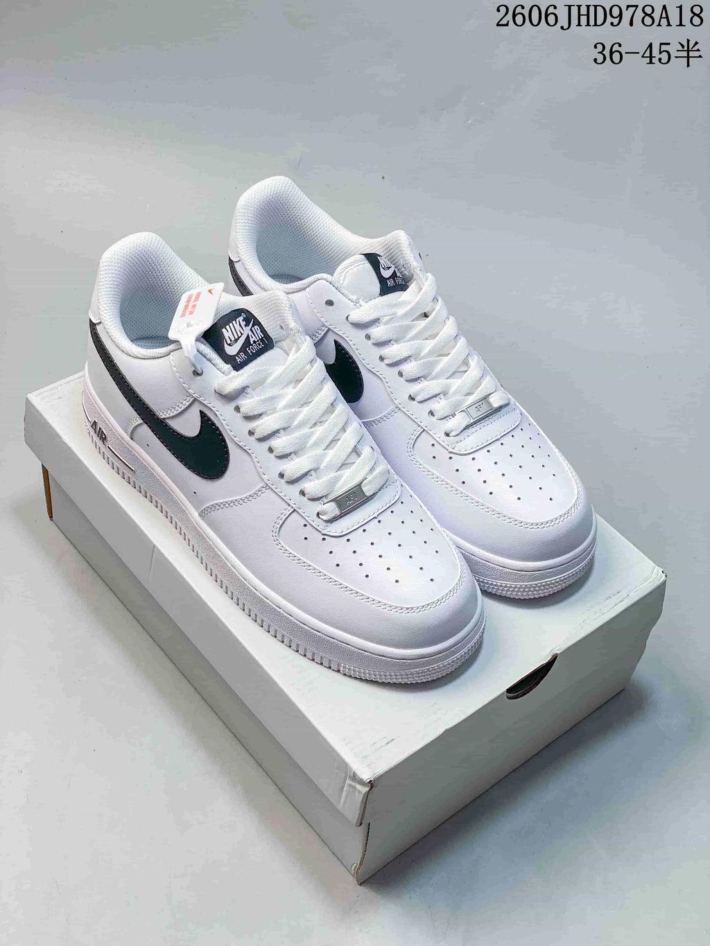 Nike Air Force 1 Low White and Black Sneakers