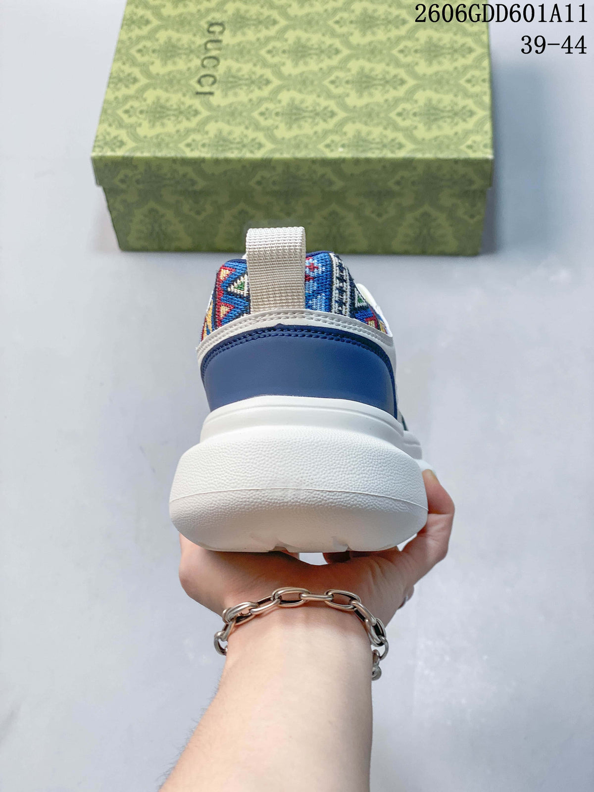 Gucci Screener GG Low-Top Sneakers White and Blue