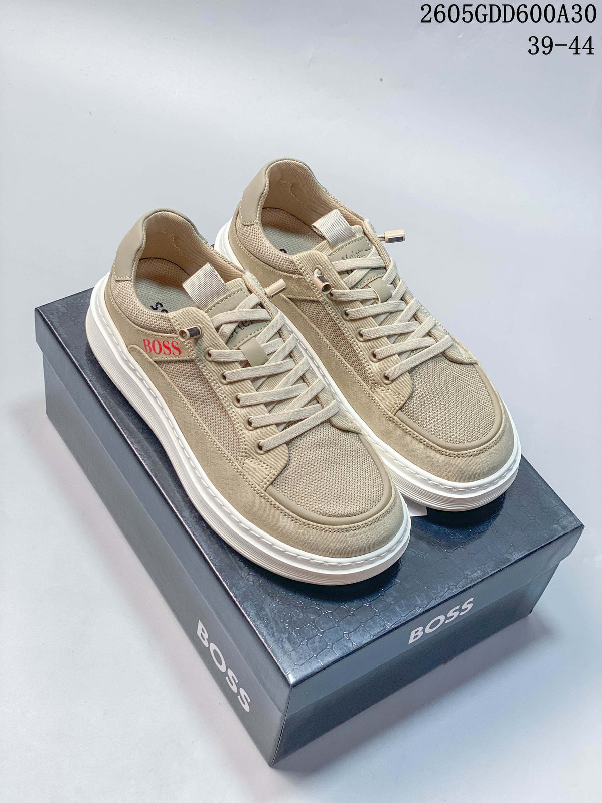 BOSS Beige Low-Top Lace-Up Sneakers 05GGD600A30
