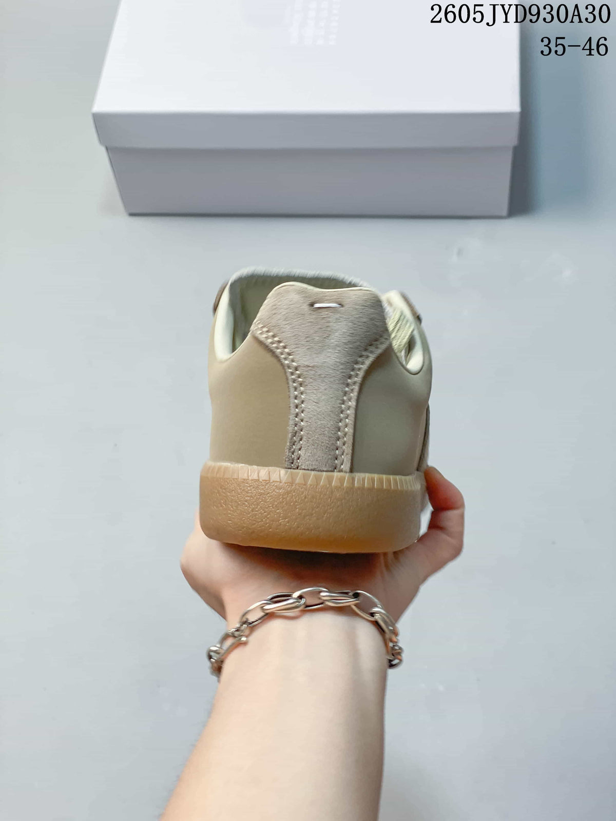 Maison Margiela Replica Low-Top Sneakers in Taupe and Gum