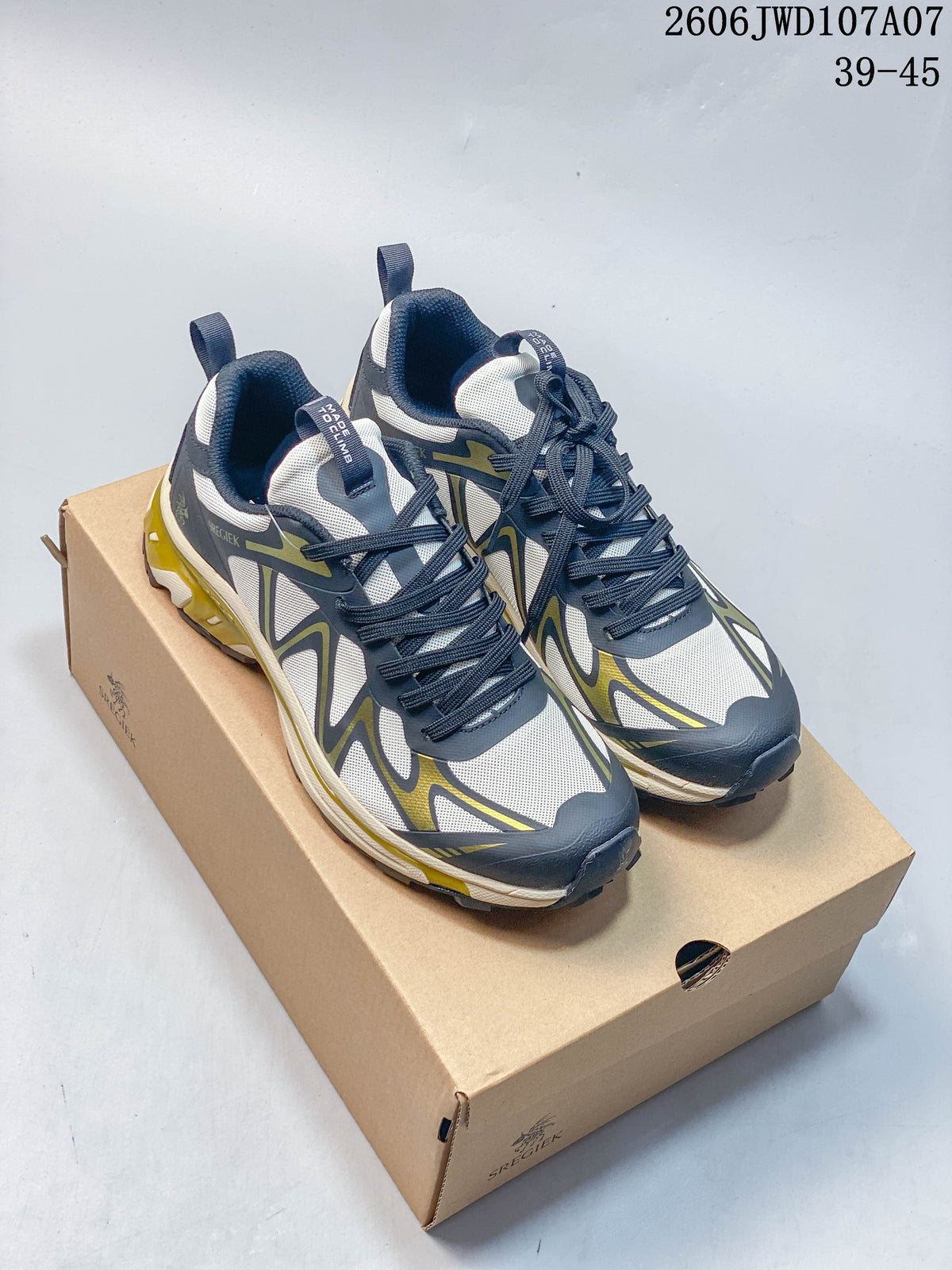Sregiek Low-Top Hiking Shoes in Gray and Olive
