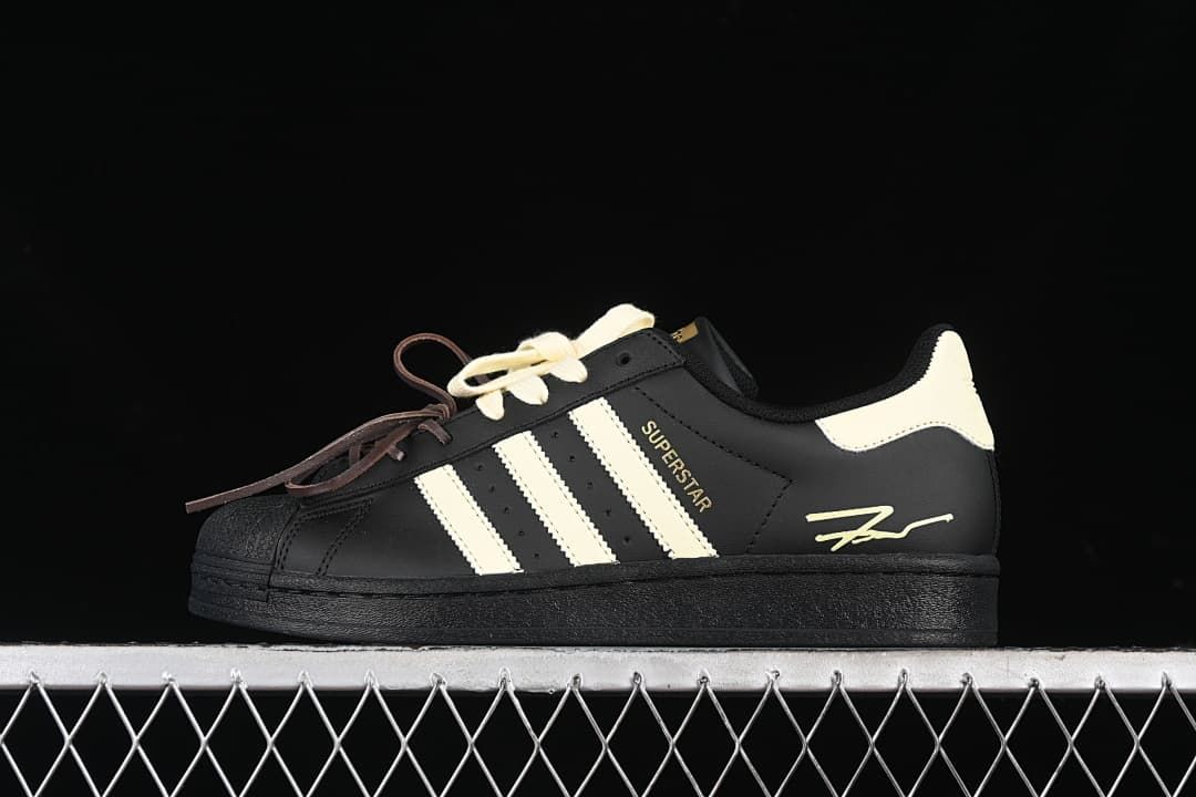adidas Superstar EG4959 Black and Cream Sneakers