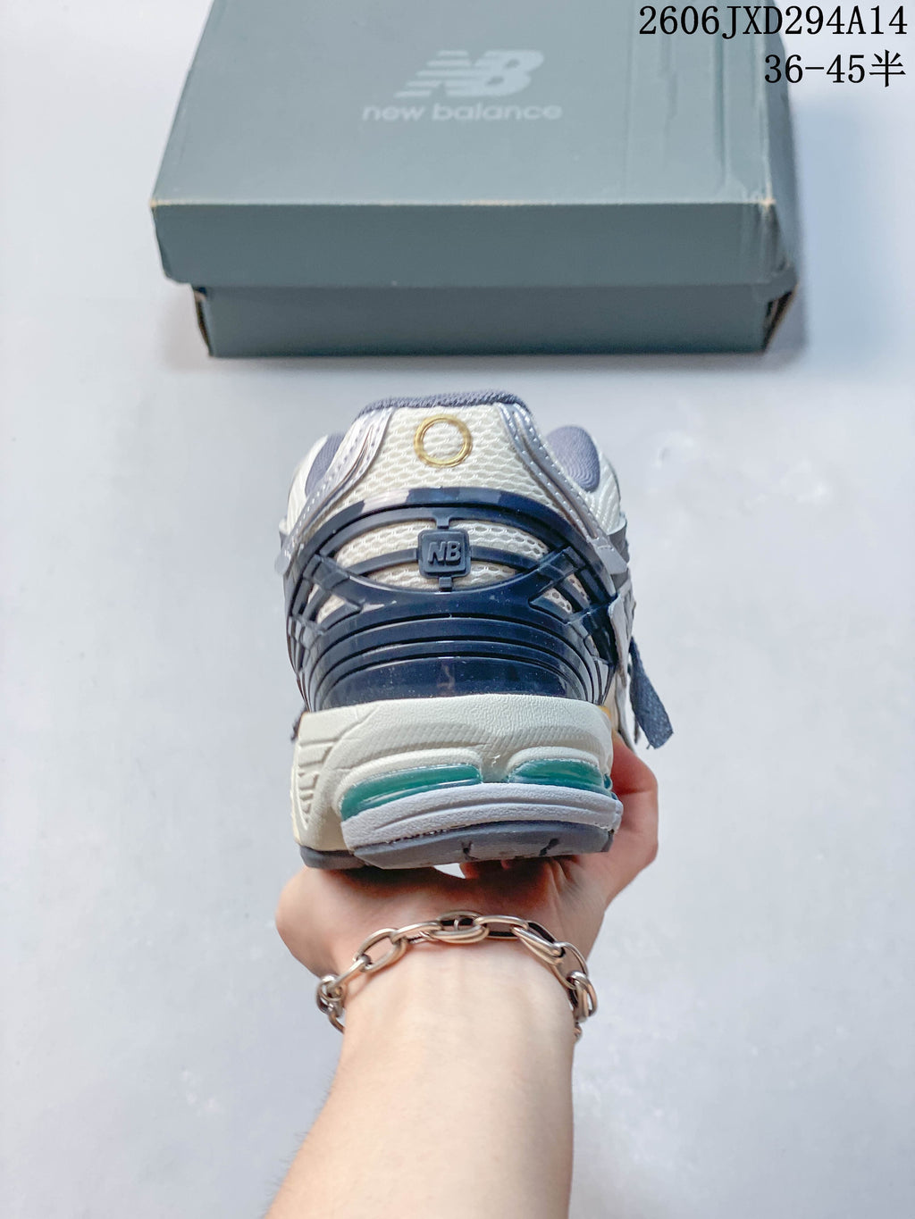 New Balance 1906 Sneakers in Cream, Silver and Navy