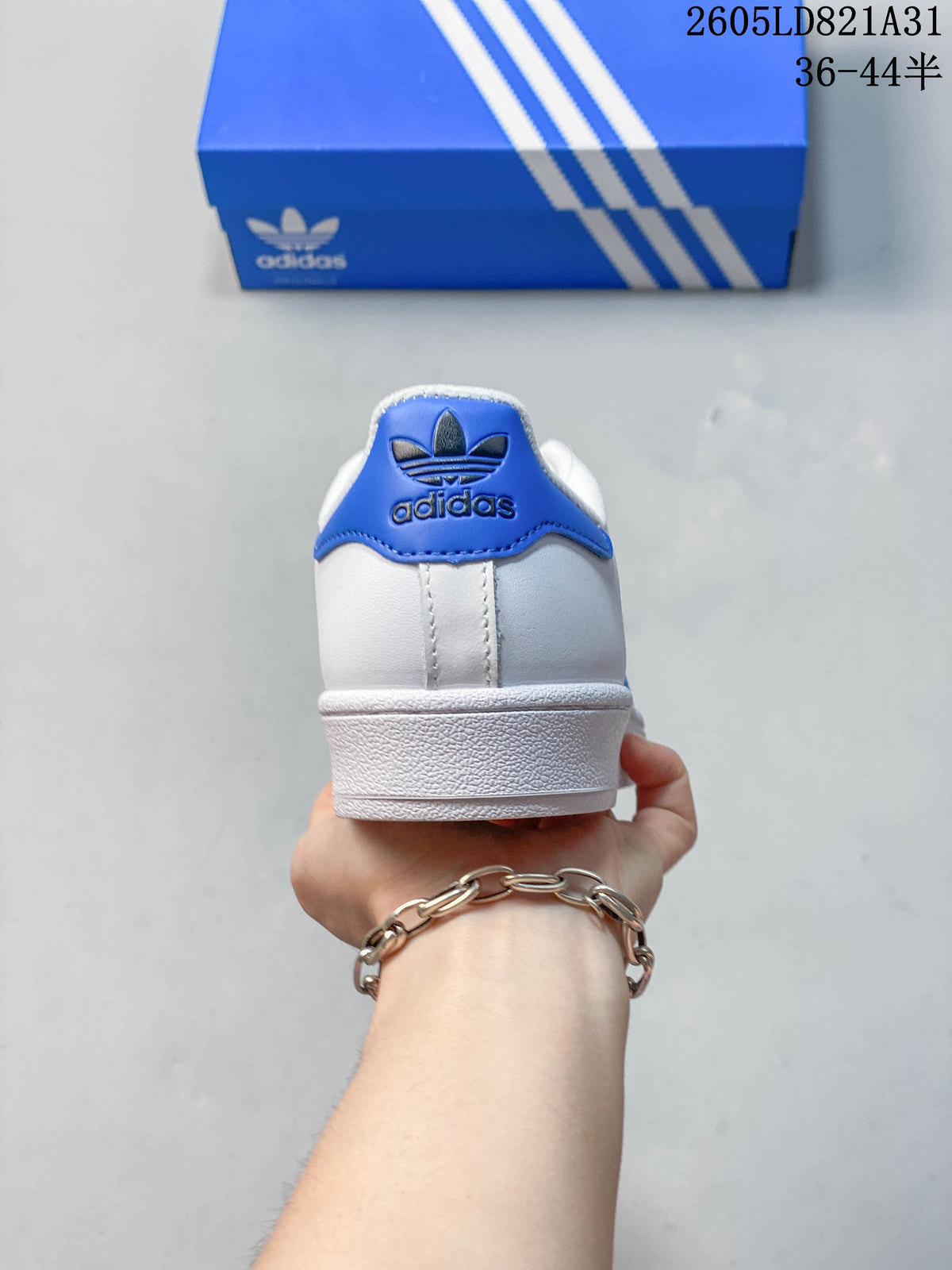 Adidas Superstar Sneakers White and Blue 2605LD821A31