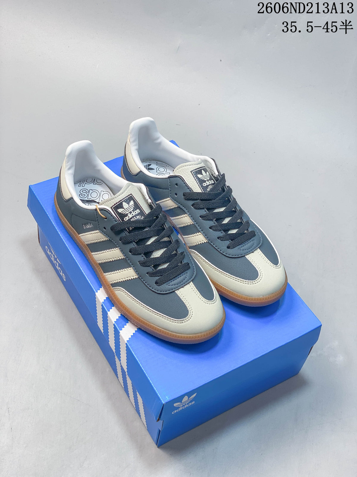 adidas Originals Samba OG Low-Top Sneakers in Blue and Cream