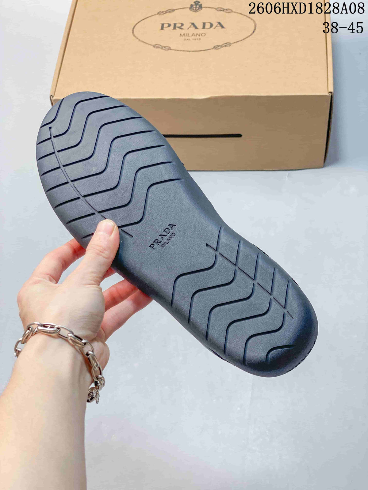 Prada Dark Blue Mesh Lace-Up Sneakers