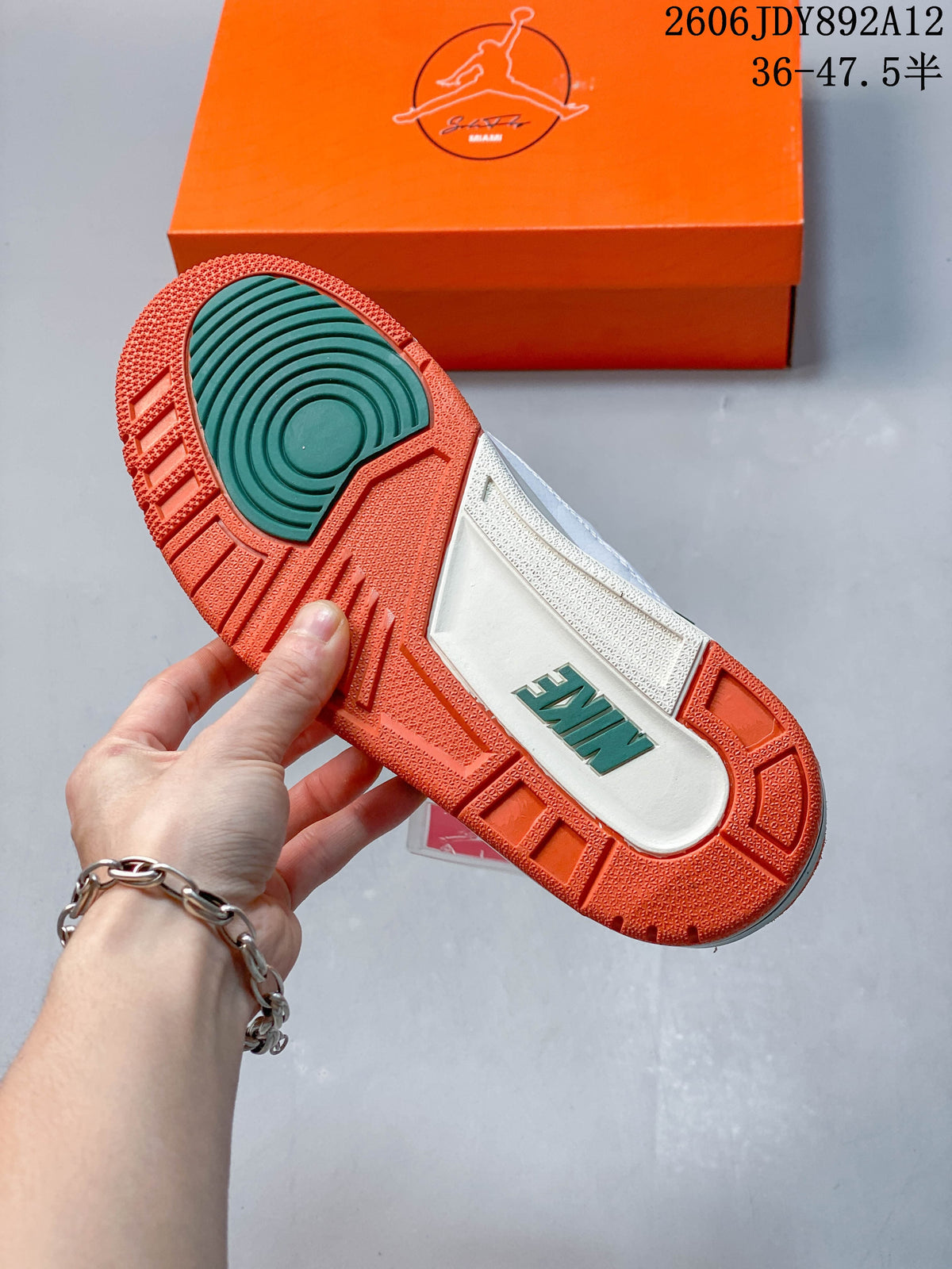 Jordan Air Jordan 3 Retro White Orange Green Sneakers