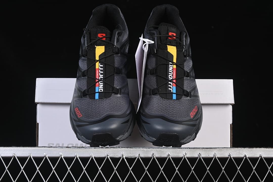 Salomon XT-6 JJJJound Ebony Black Fiery Red Sneakers