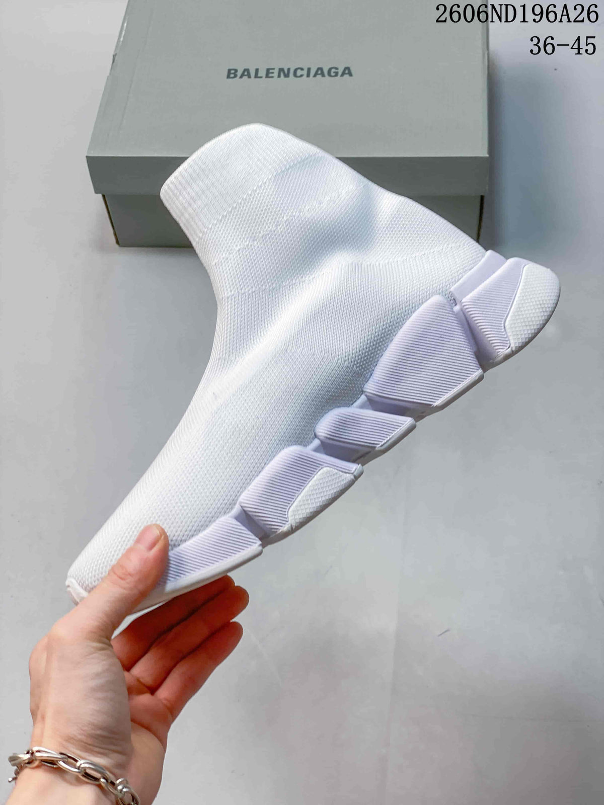 Balenciaga Sock-Style Sneakers in White
