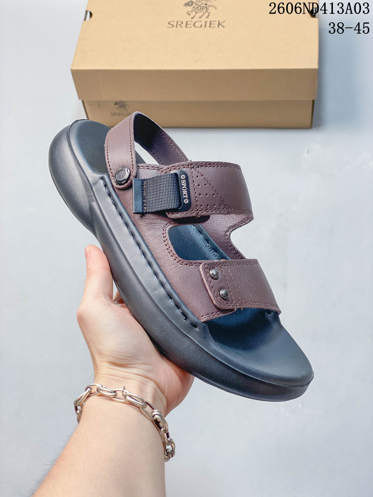 Luomeng Men's Adjustable Strap Sandals 06ND413A03