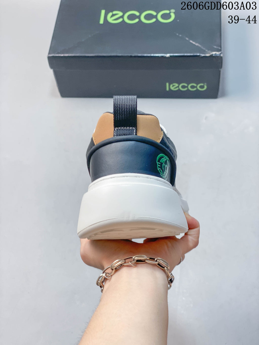 ECCO Biom Fjuel Low-Top Sneakers, Navy and White