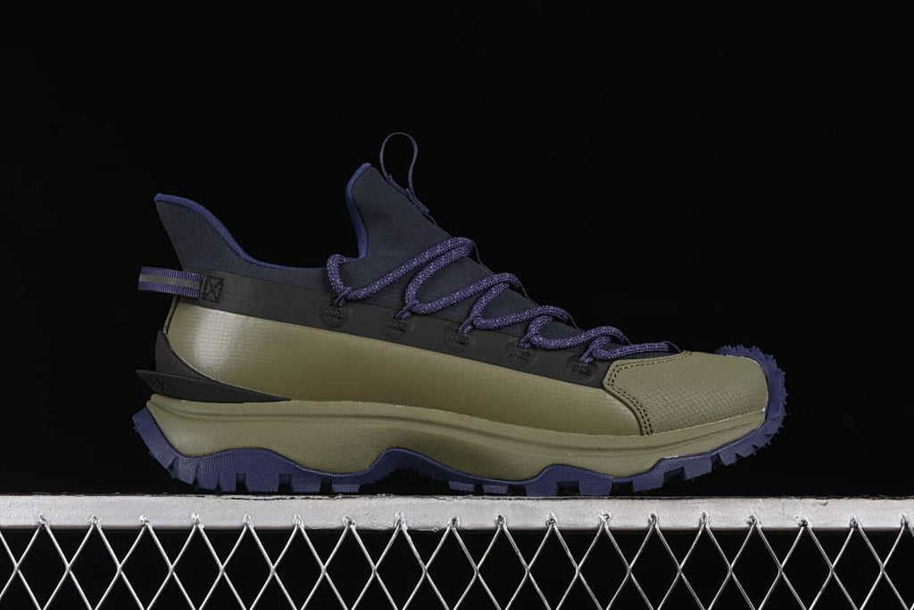 Moncler Trailgrip Lite2 Outdoor Sneakers, Olive and Purple