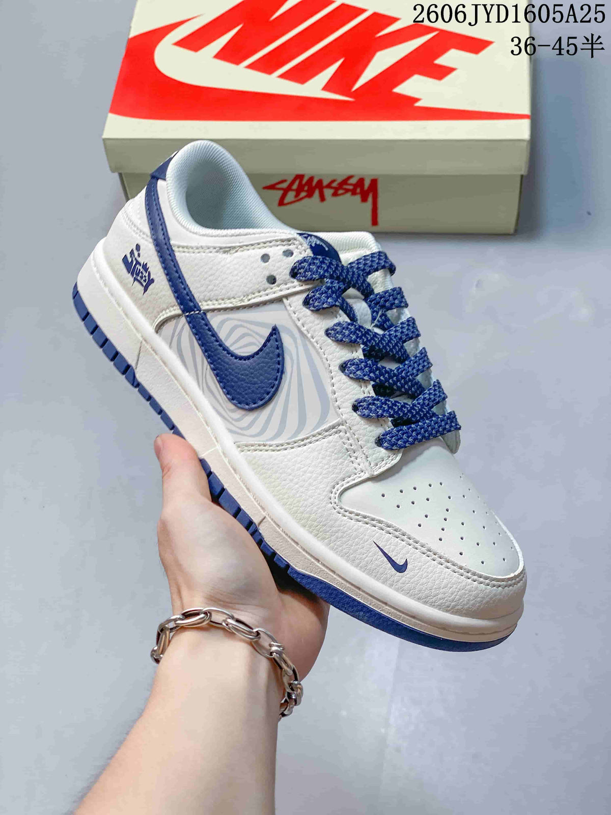 Nike SB Dunk Low Stüssy-Inspired Colorblock Sneakers