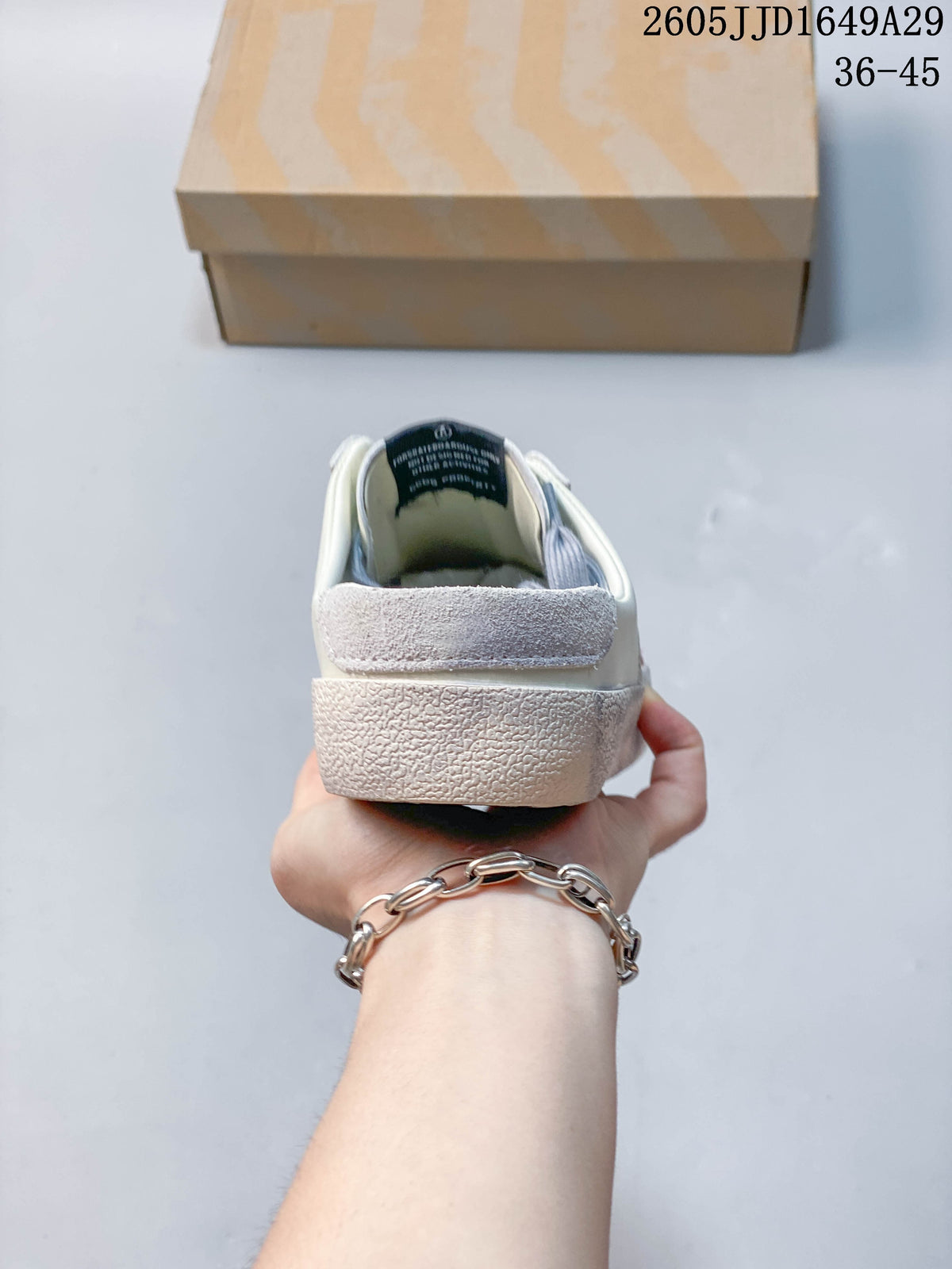 Golden Goose Super-Star White Slide Sneakers Pink Star