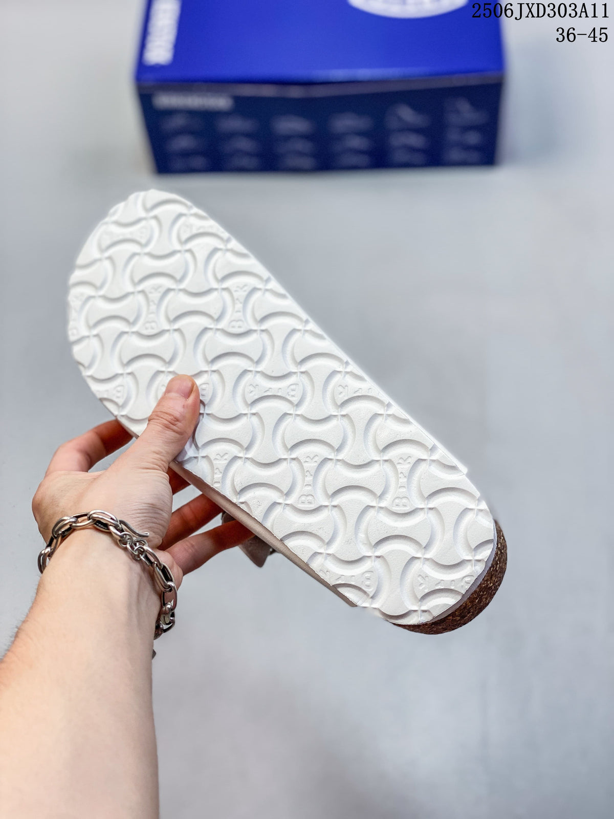 Birkenstock Arizona Two-Strap Slide Sandals in White