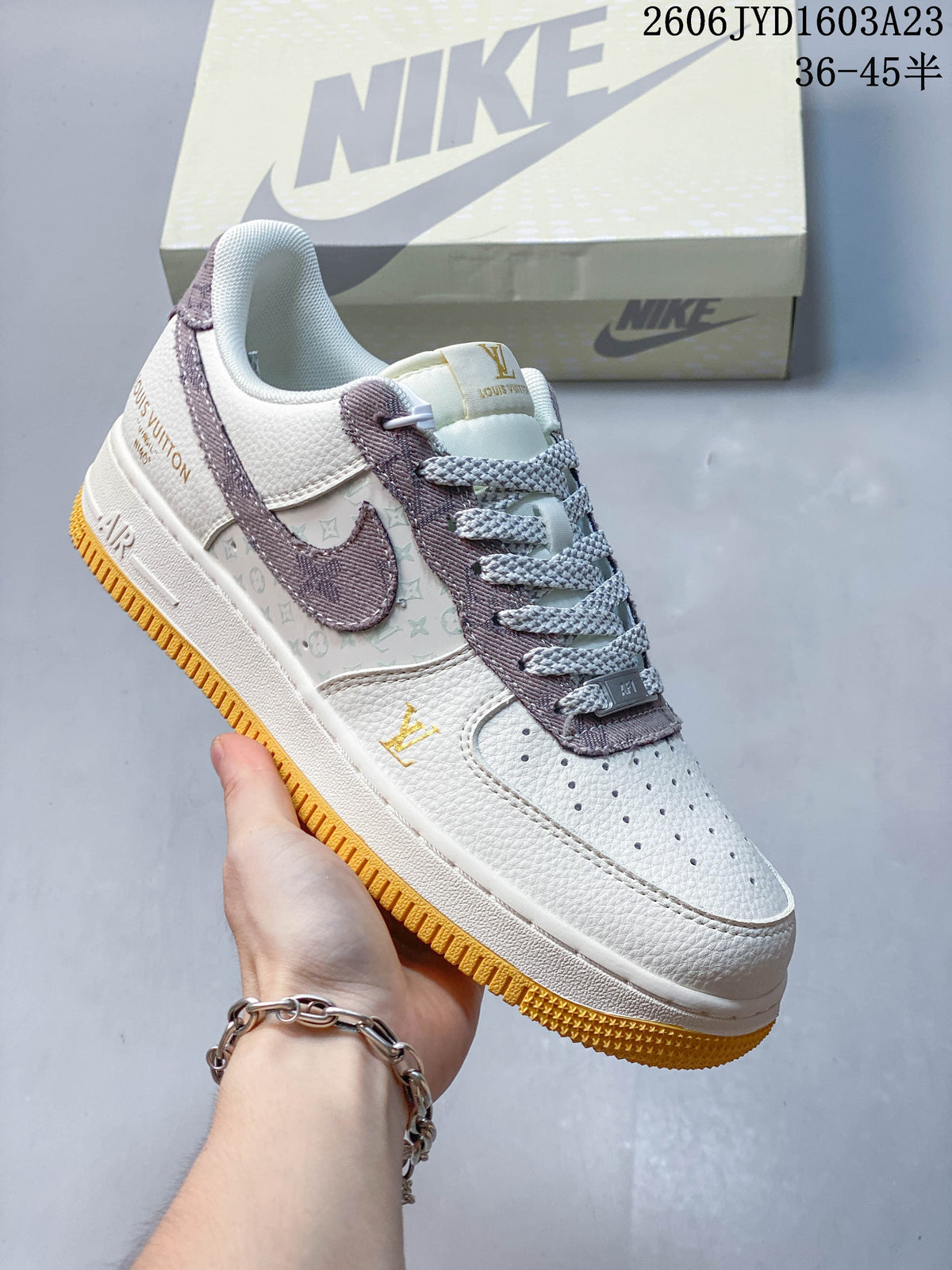 Nike Air Force 1 ’07 Low Cream and Mauve Gum Sole