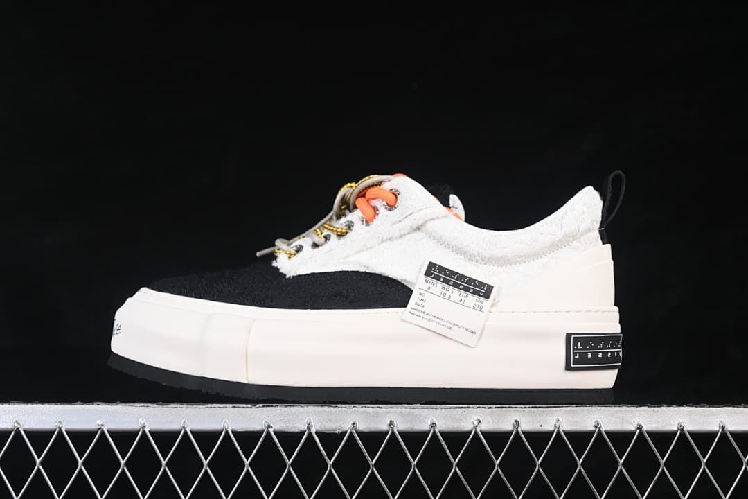 VESSEL x Snowflake Platform Sneakers in White and Black