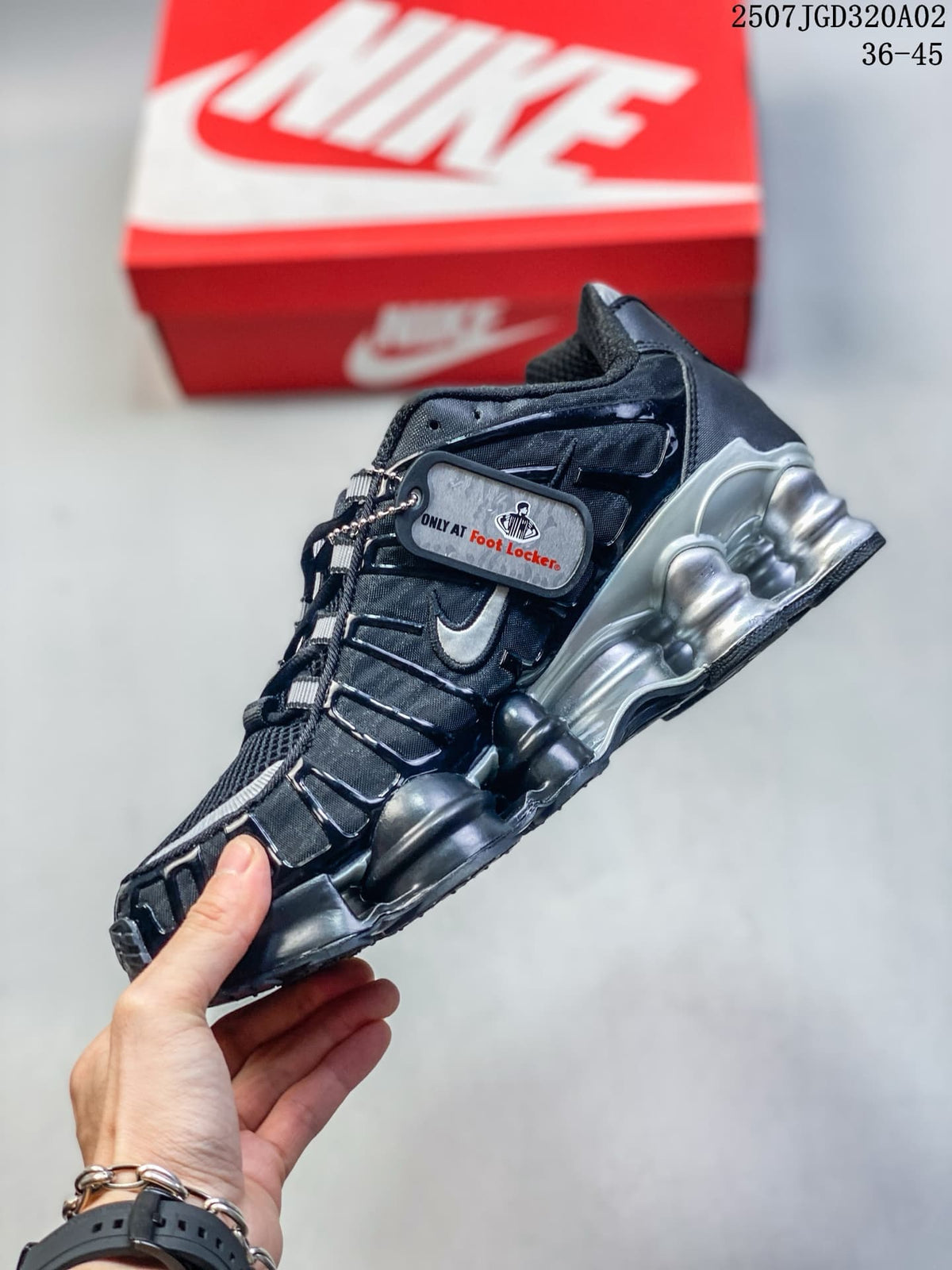 Nike Shox TL Sneakers Black and Silver