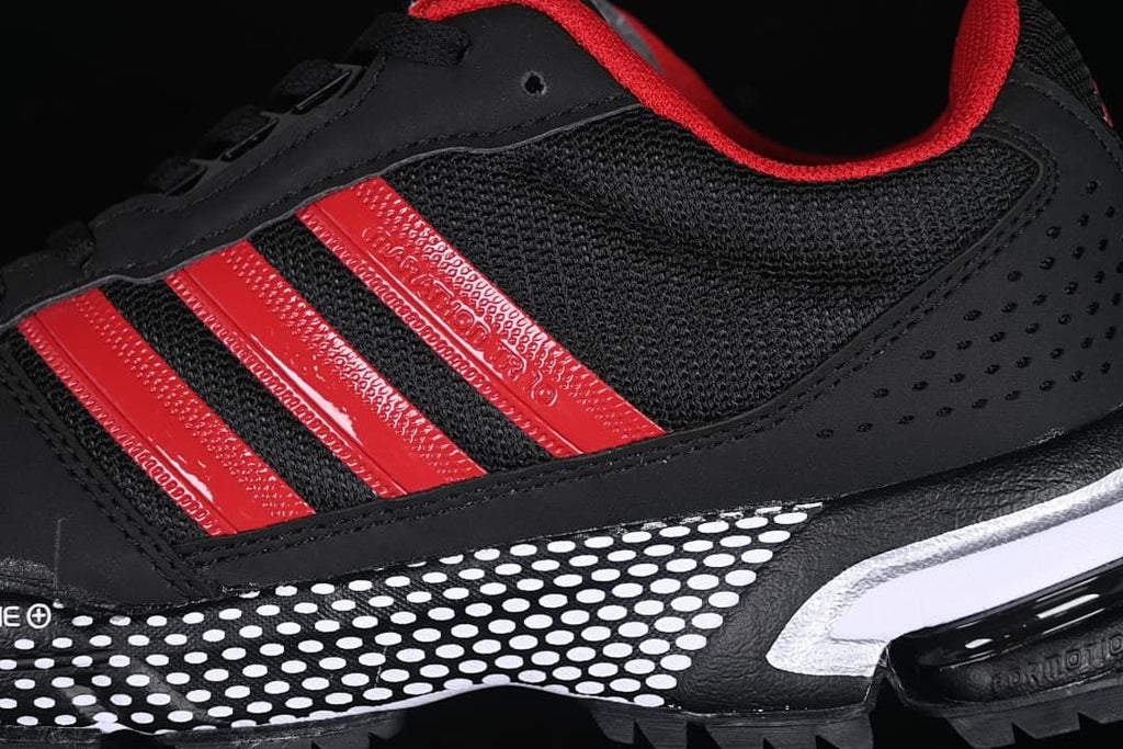 Adidas AC8592 Black and Red Mesh Lifestyle Sneakers