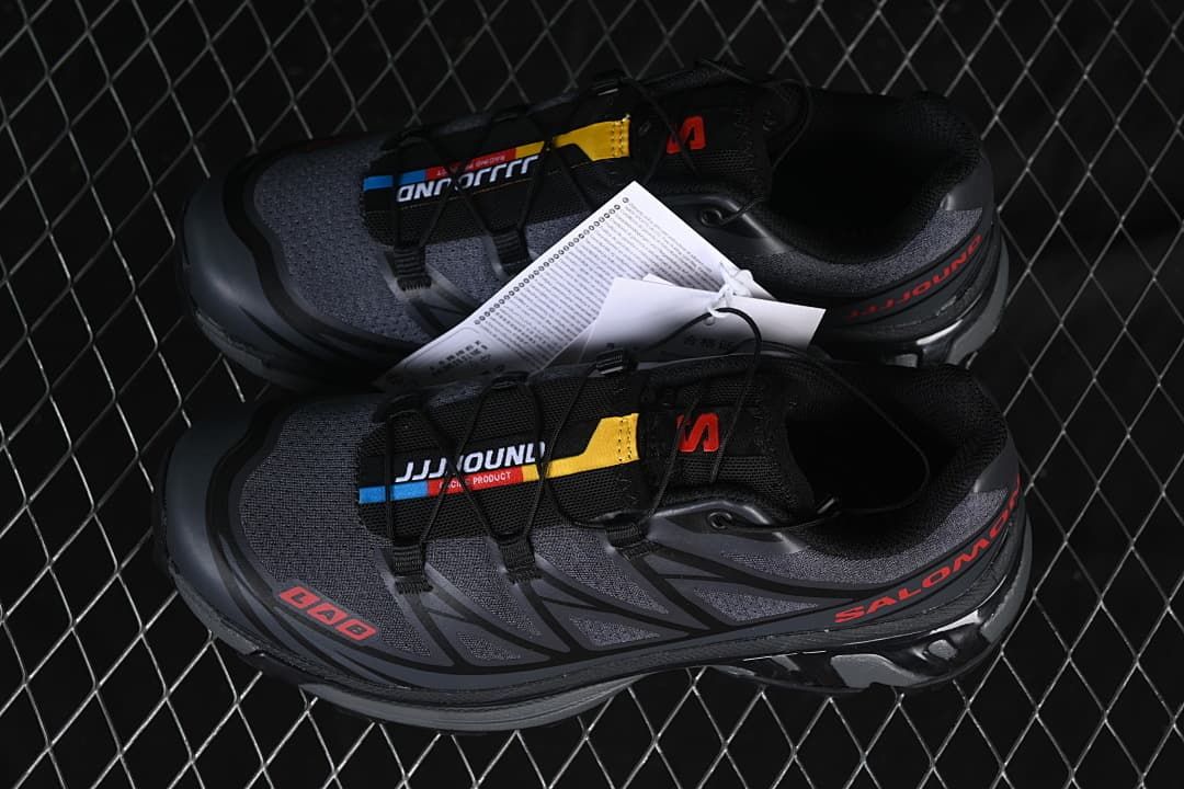 Salomon XT-6 JJJJound Ebony Black Fiery Red Sneakers