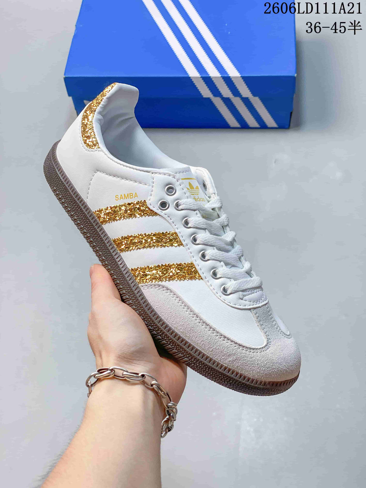 adidas Samba OG Low-Top Sneakers White Gold KJ6590