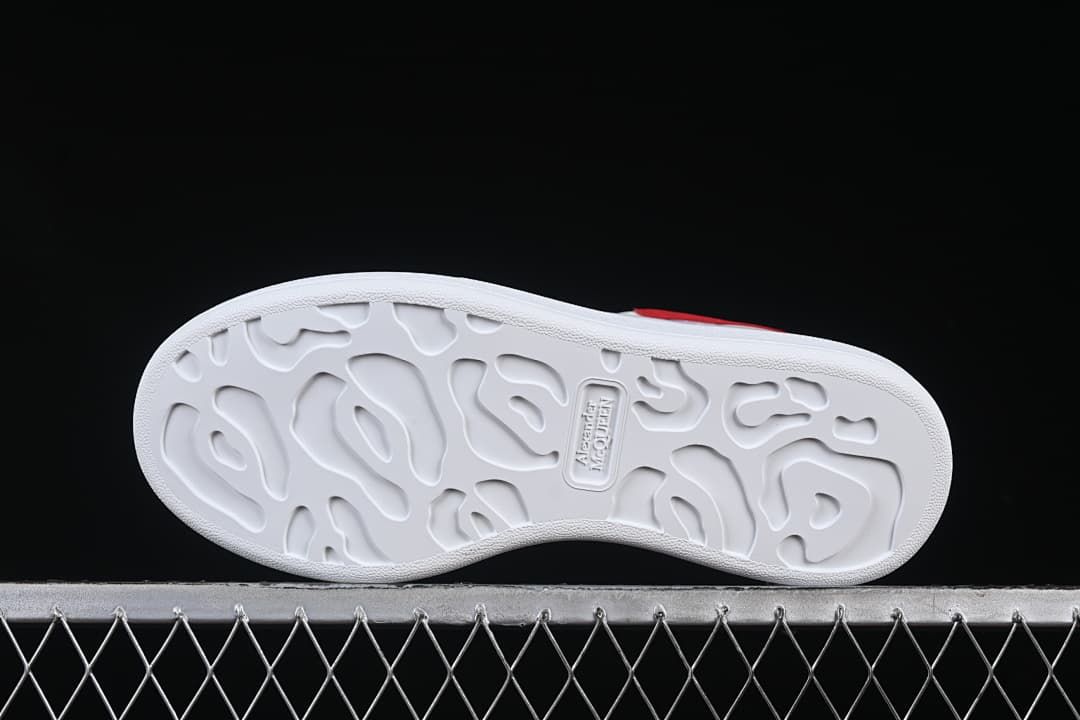 Alexander McQueen Oversized Sneakers, White and Red Heel