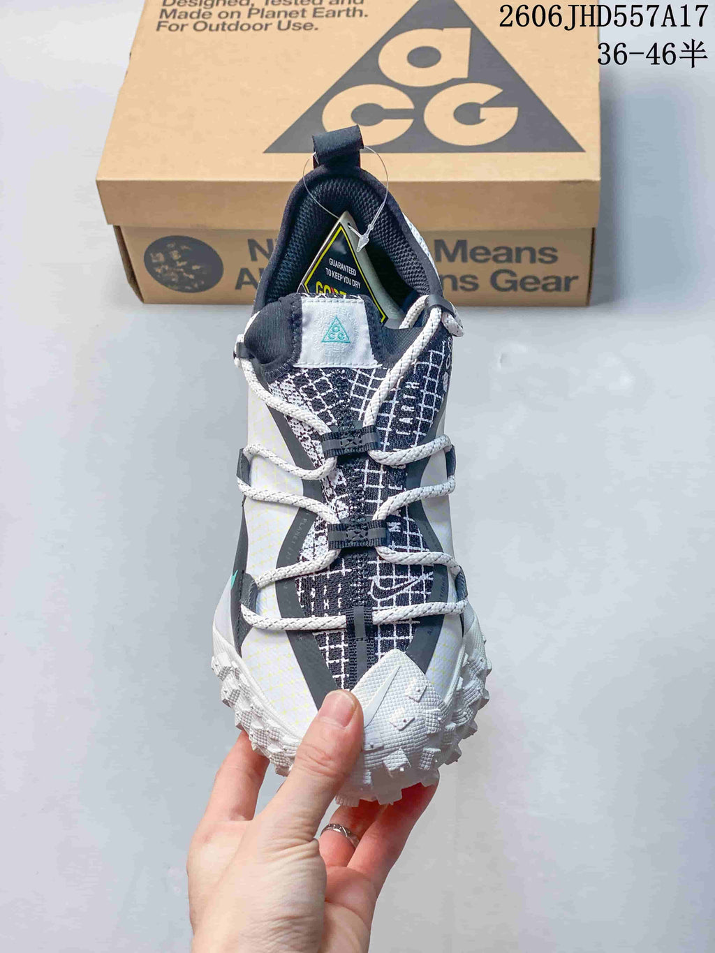 Nike ACG Mountain Fly Trail Sneakers White Black Aqua