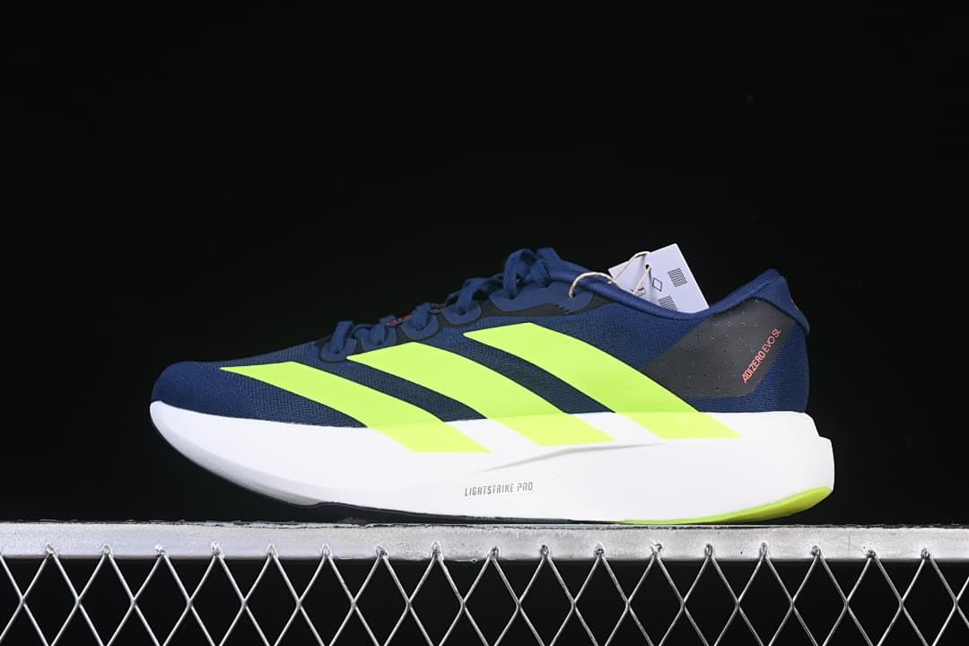 Adidas Adizero Evo SL Running Shoes Navy Lime JR3415