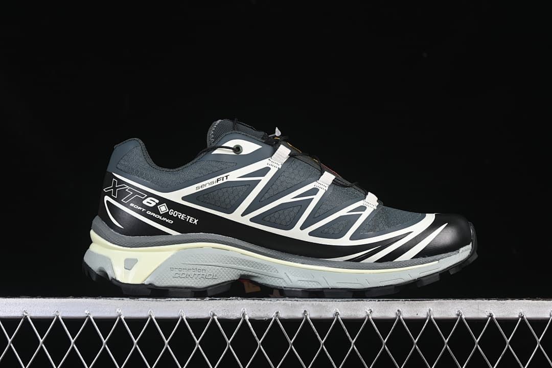 Salomon XT-6 GTX Outdoor Sneakers, Urban Chic/Black/Lime Cream