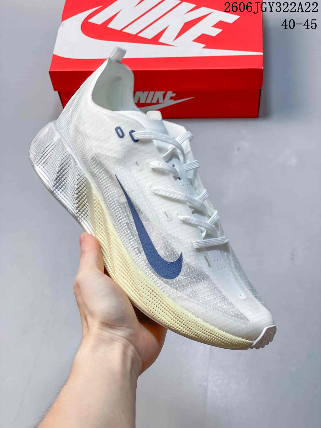 Nike Ava X Low-Top Running Shoes White and Blue