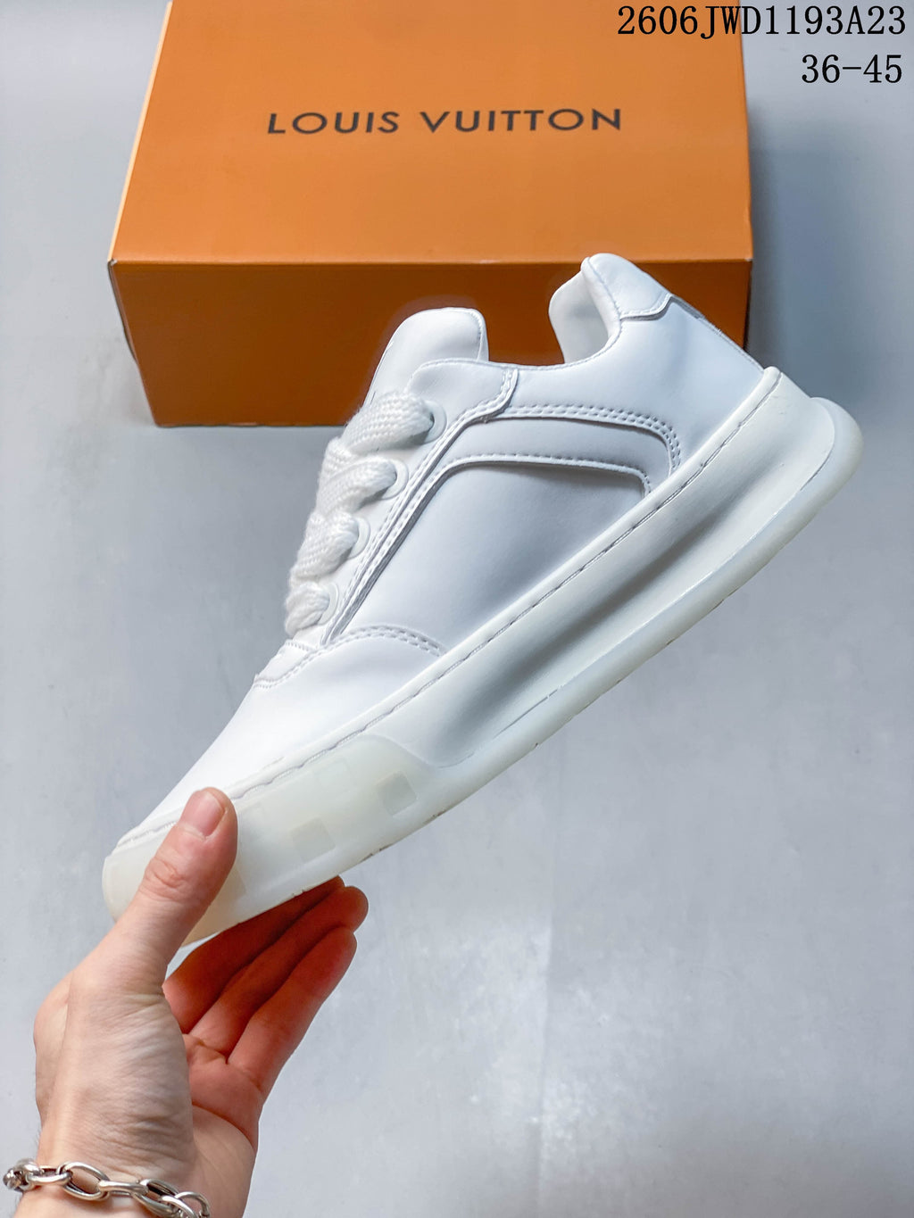 Louis Vuitton Tilted White Low-Top Lace-Up Sneakers