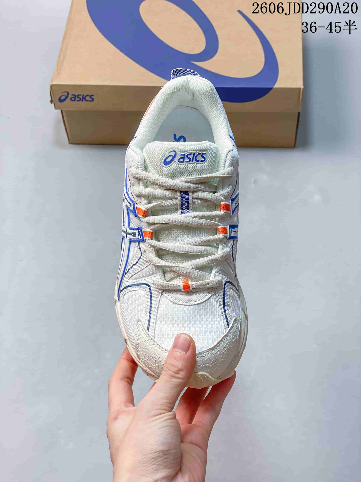 ASICS Gel-Kahana 8 Trail Sneakers, White and Blue