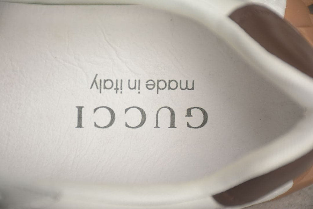 Gucci Re-Web Sneakers in Ivory and Brown
