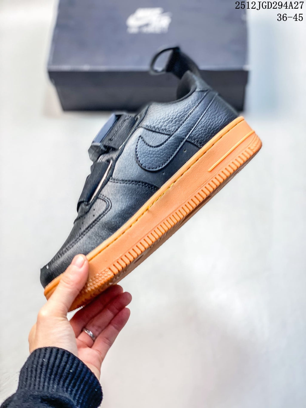 Nike Air Force 1 Utility BHM QS Low-Top Sneakers Black Orange