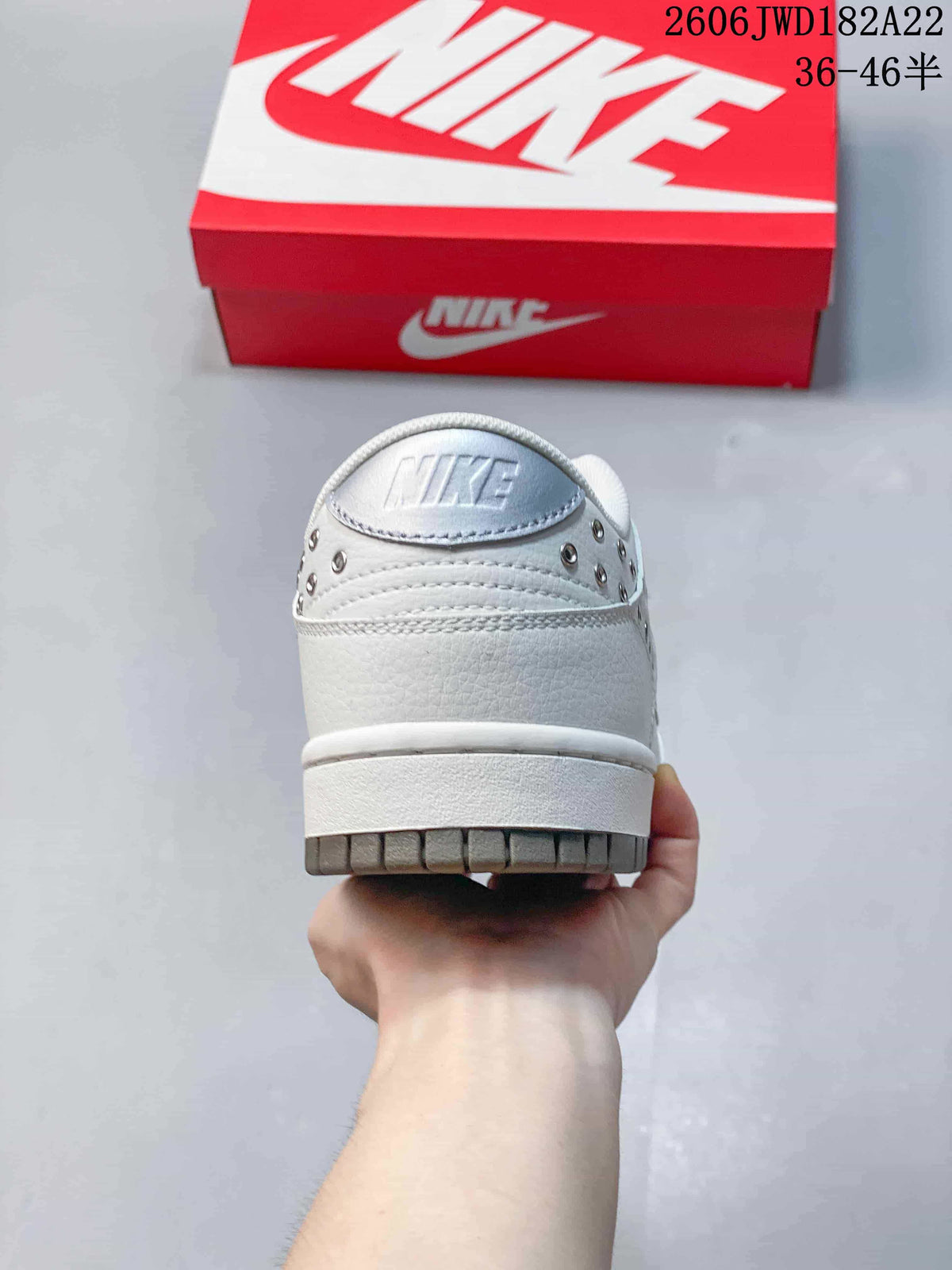Nike Dunk Low White Studded Sneakers
