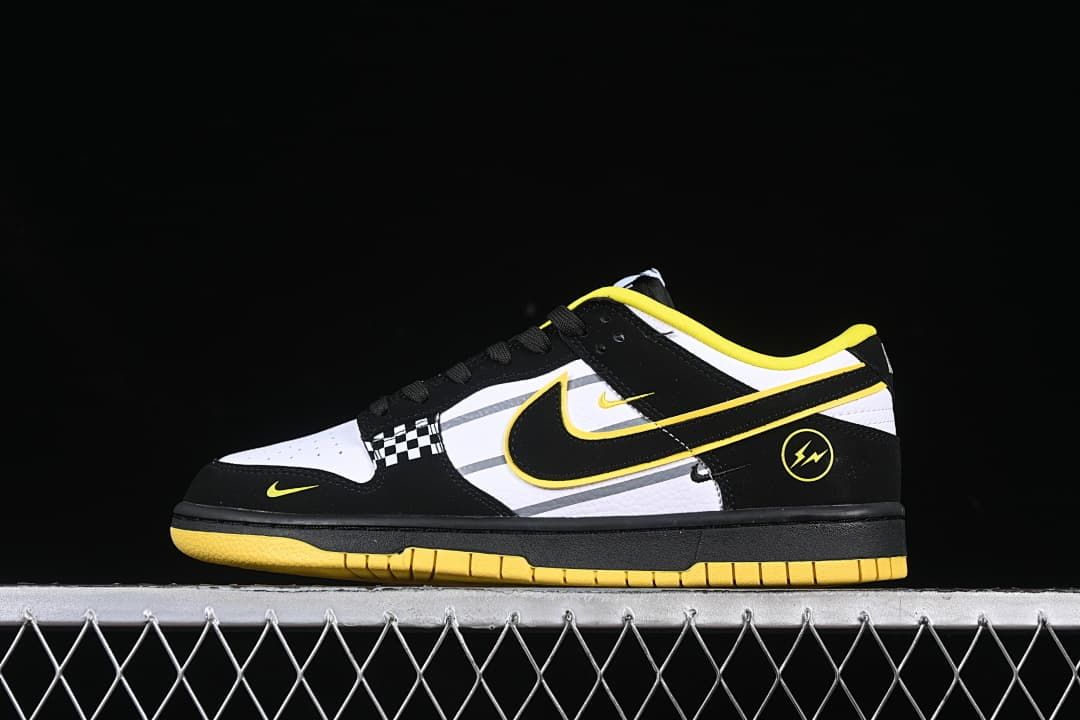 Nike SB Dunk Low Black White Yellow Sneakers