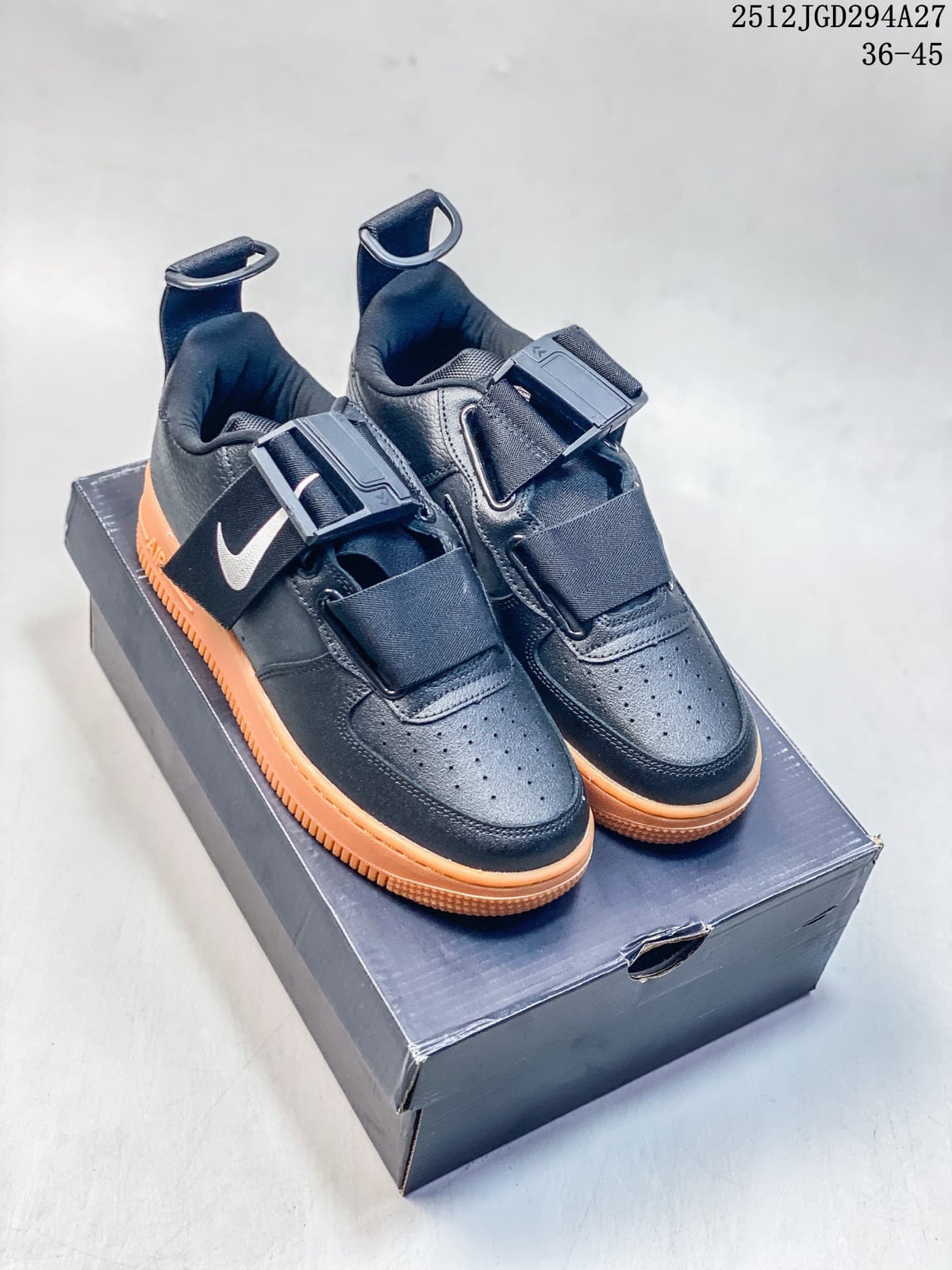 Nike Air Force 1 Utility BHM QS Low-Top Sneakers Black Orange