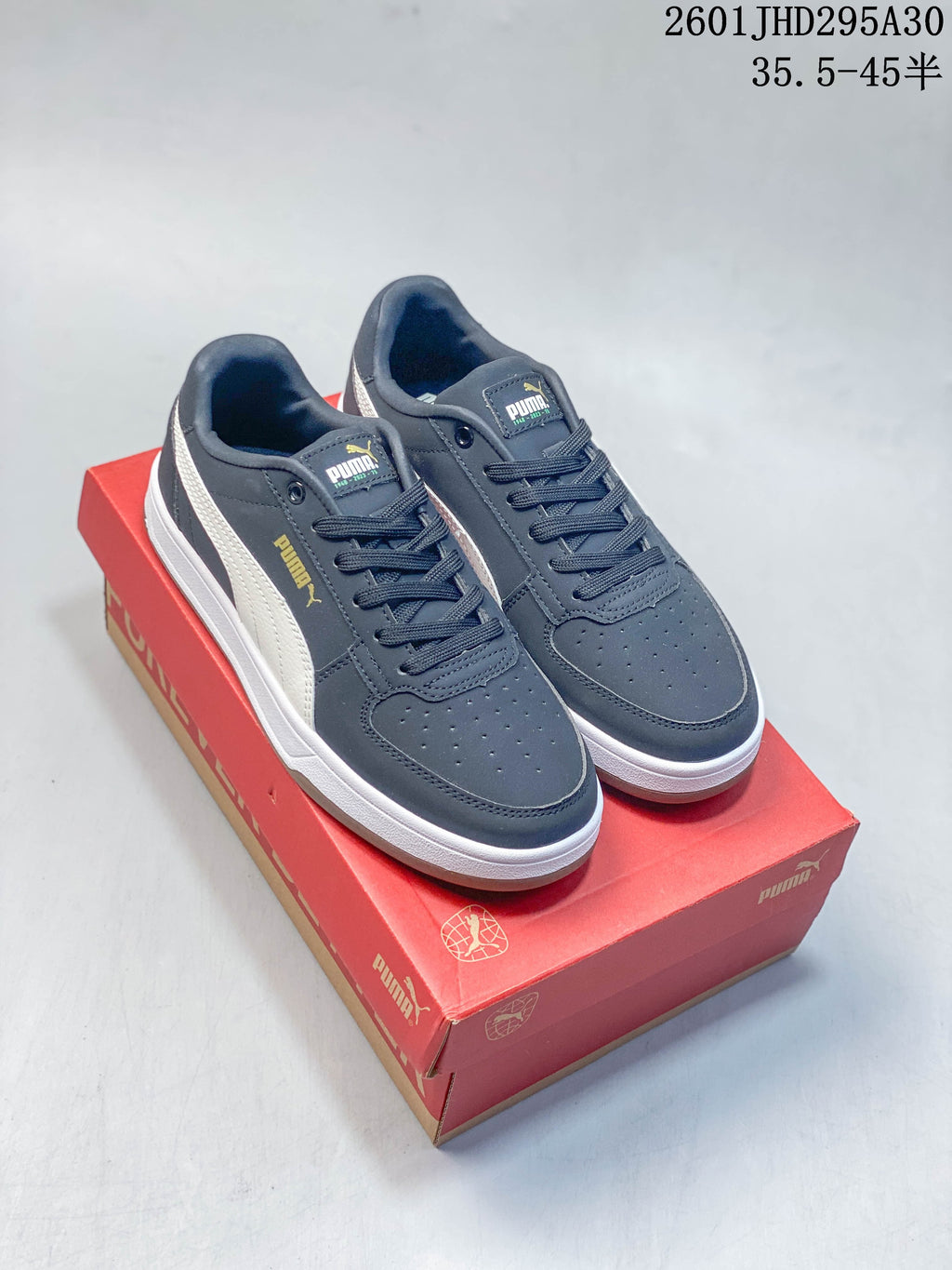 Puma Caven 2.0 Low-Top Sneakers, Gray and White, 395082
