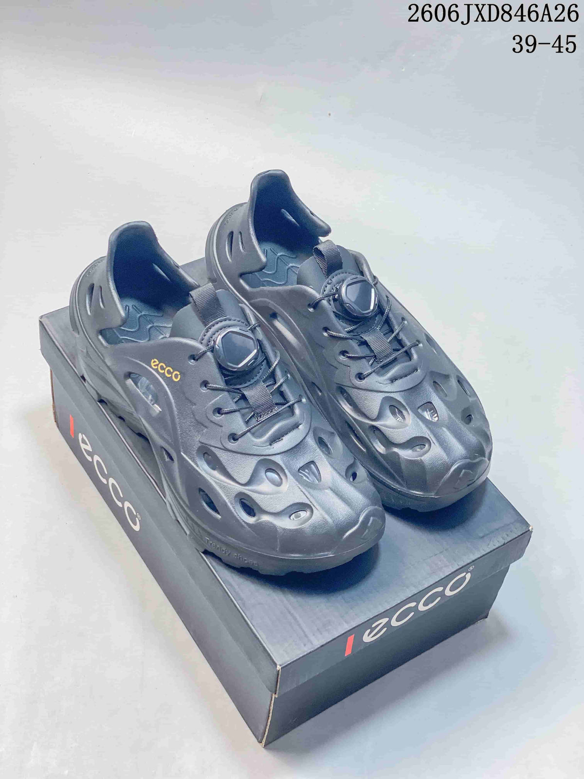 ECCO Summer Clog-Style Sandals with Adjustable Lacing