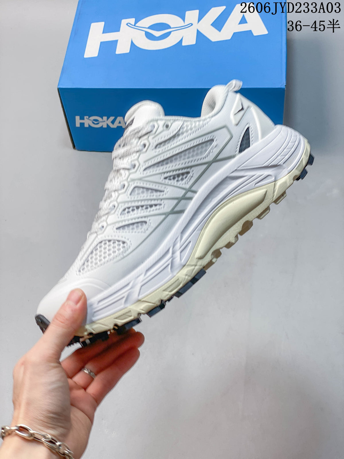 HOKA Mafate Speed TS Low Trail Running Shoes, White