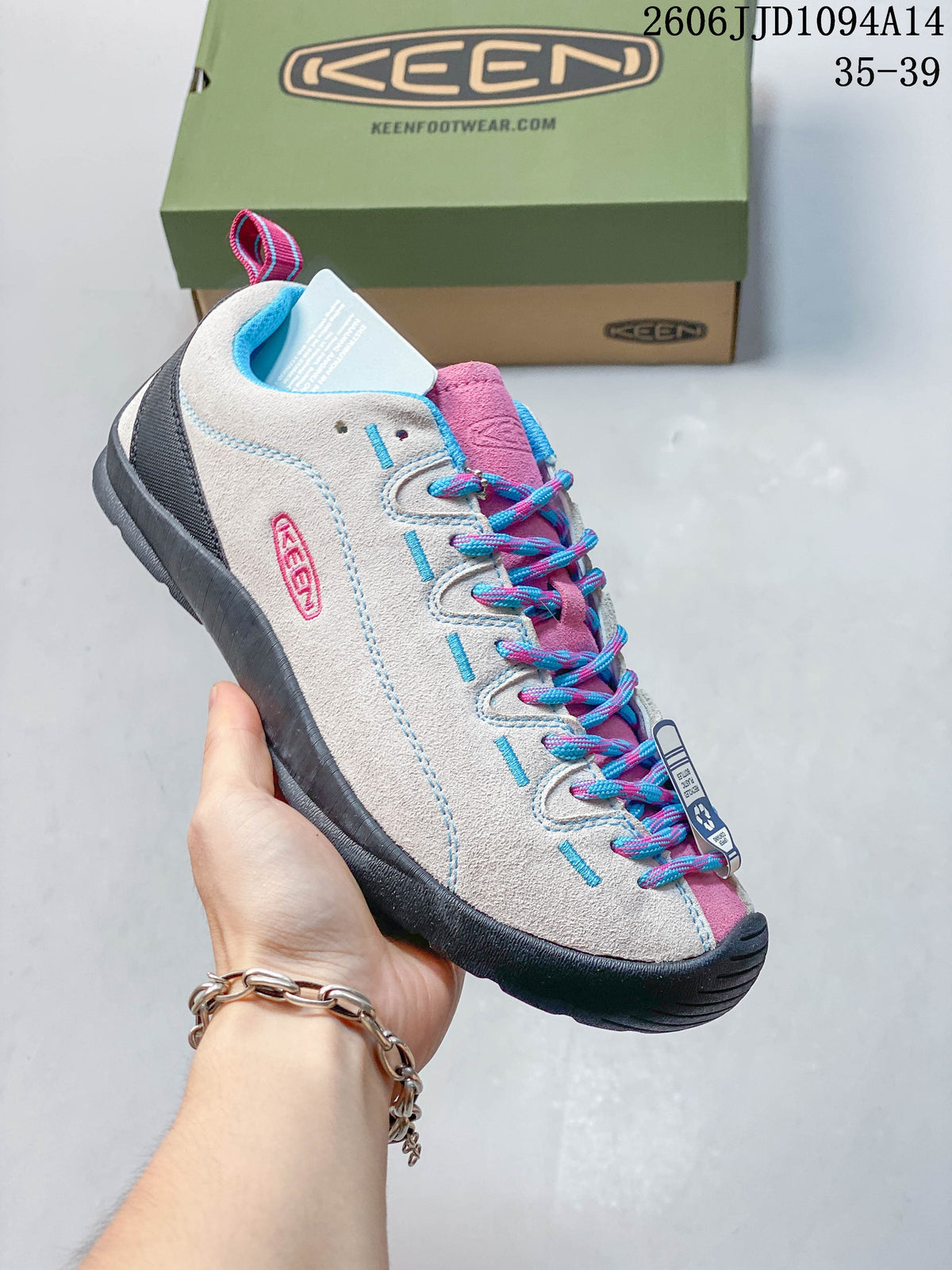 KEEN Jasper Low-Top Outdoor Sneakers, Gray Pink Blue, 1022266