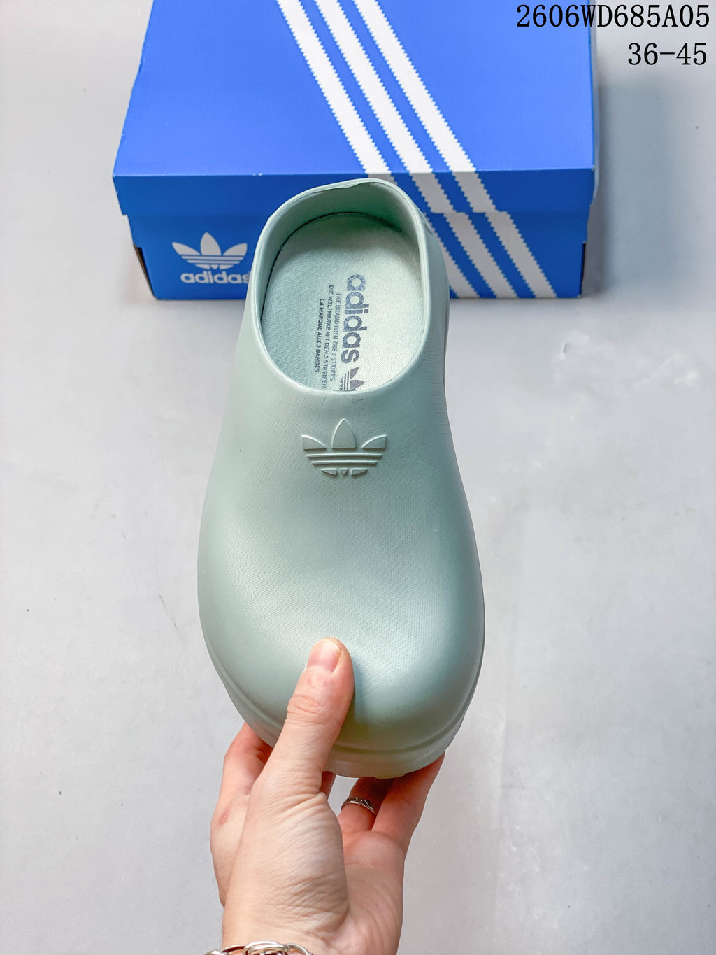 Adidas AdiFOM Stan Smith Mule Shoes, Light Blue IH3361