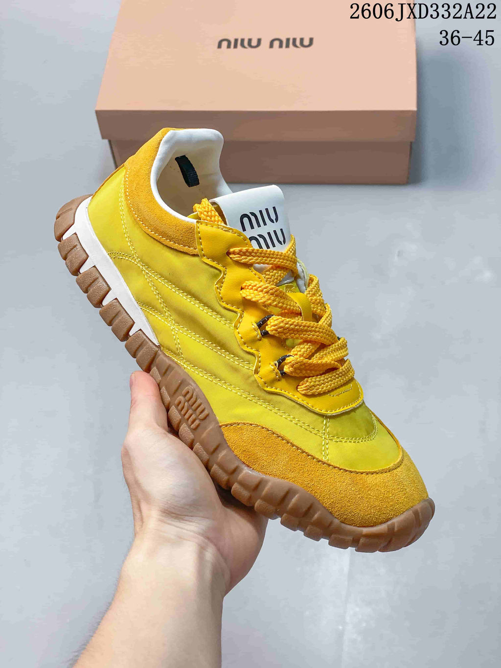 Miu Miu Tyre Low-Top Lace-Up Sneakers JXD332A22