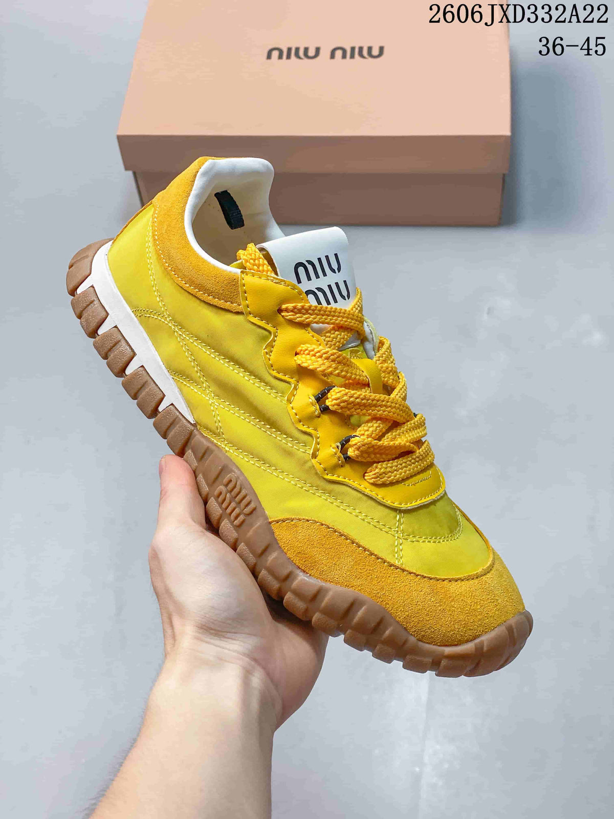 Miu Miu Tyre Low-Top Lace-Up Sneakers JXD332A22