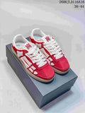 AMIRI Pacific Bones Low-Top Sneakers Red and White