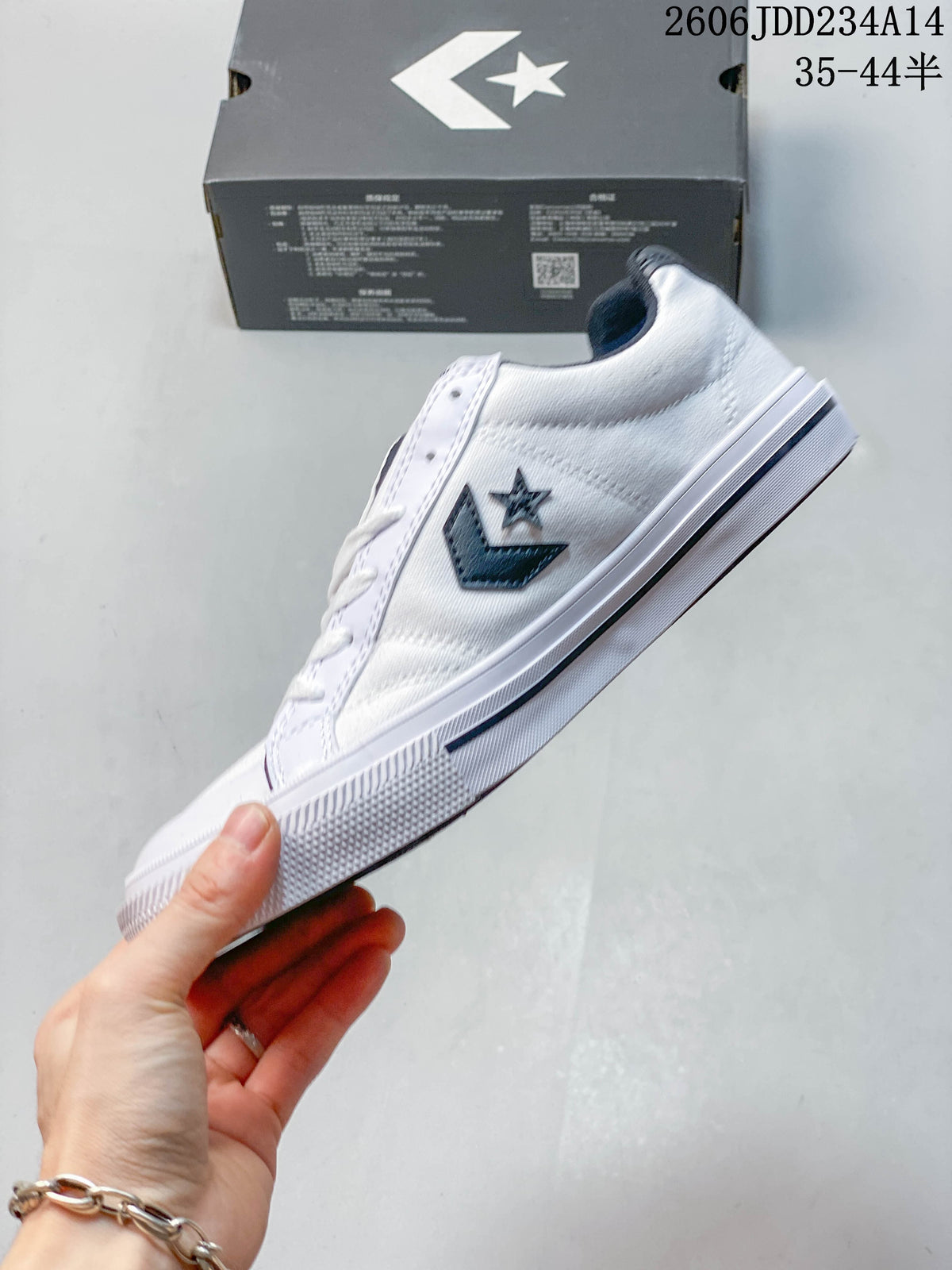 Converse Sport Casual Low-Top Sneakers, White and Navy