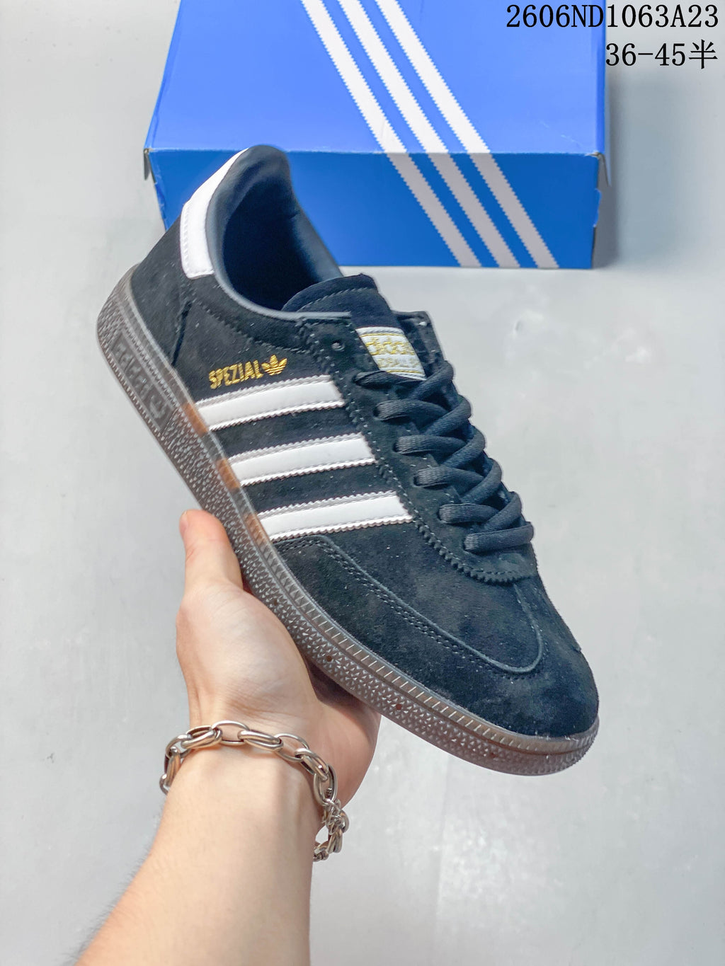 Adidas Originals Samba Vegan OG Sneakers, Navy and White