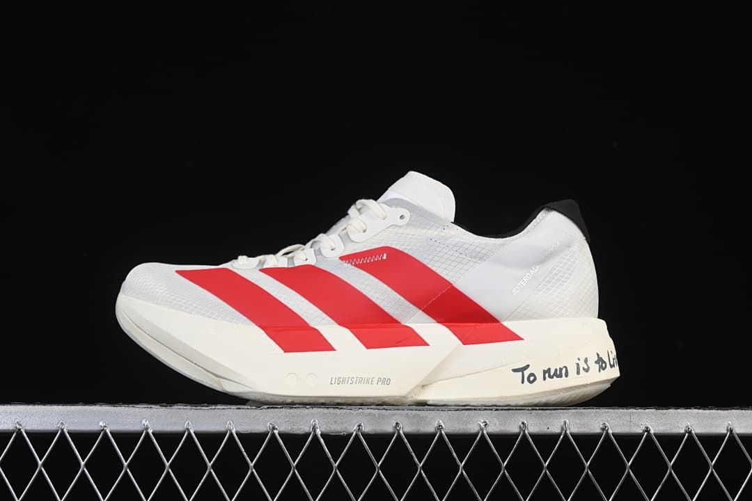 adidas Adizero Adios Pro 4 Running Shoes White Red JR6363